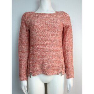 WOMEN'S PINK SWEATER W/ ZIPPER DETAILS - CACHE CACHE MY FASHION BASIC - SIZE 1